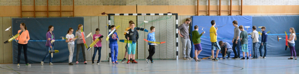 Segelflieger-Gruppenstart